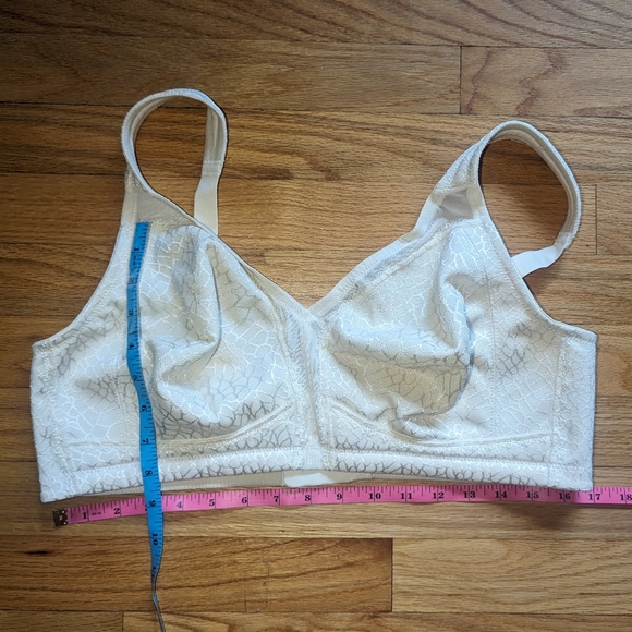 42C Nude Floral Jacquard Women's Minimizer Bra Full Coverage Non Padded Wirefree - Picture 6 of 13